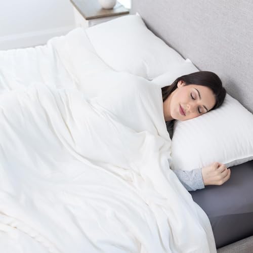 41bwe afzl 1.jpg Globon Summer Comforter King Size for Hot Sleepers: Natural Cooling Bamboo Viscose Shell, Organic Breathable Fill, Doubl