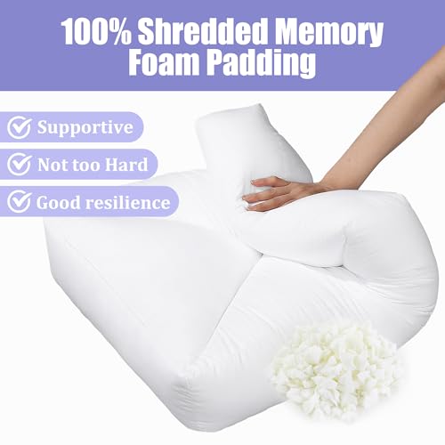 41cxildnyl.jpg HOMBYS Shredded Foam Couch Back Cushions Replacement for Couches, Durable Stuffing Fill Removable Lumbar Support Pill