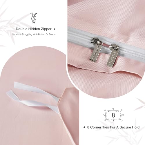 41ddlonjsfl.jpg JELLYMONI Cooling Duvet Cover Queen Size - Breathable 100% Viscose Derived from Bamboo Bedding Set for Hot Sleepers, 3 P