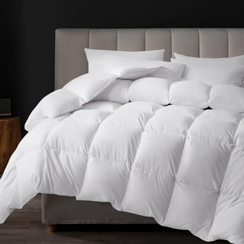 41dxevaw80l 1.jpg Cosybay Fluffy Cotton Feather Comforter for Queen Size, White All Season Luxury Comforter with Corner Tabs Cosybay Feath