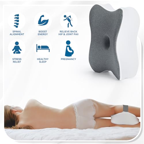 41dhtiwbyl 1.jpg Memory Foam Leg Pillow for Side Sleepers - Sciatica Pain Relief, Spine Aligning, Pregnancy-Safe | Side Sleeping Knee