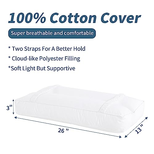 41ekohvuzxl 1.jpg HOMBYS Adjustable Knee Pillow for Side Sleepers with Elastic Straps - Spinal Alignment & Pressure Relief Pillow for L
