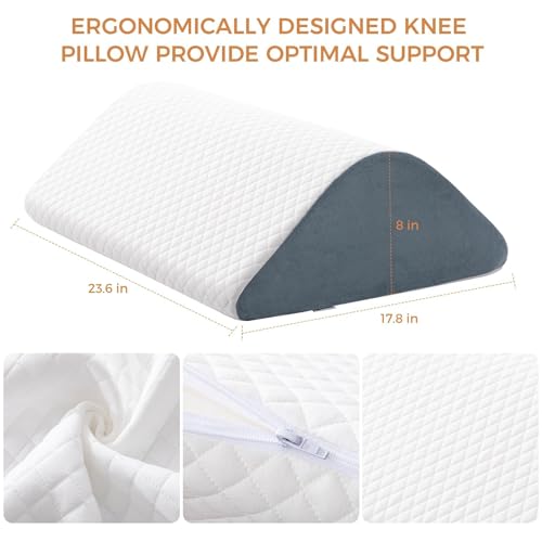 41elz4oshil.jpg Post-Surgery Recovery Knee Wedge Pillow 8'' for Leg Elevation Support and Pain Relief | Knee Wedge Pillow 8'' with R