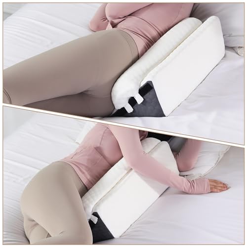 41f tndggql 2.jpg HOMBYS Adjustable Side Wedge Pillow for Sleeping | Foam Positioning Wedge Pillow for Side Sleeping | Adjustable Sid