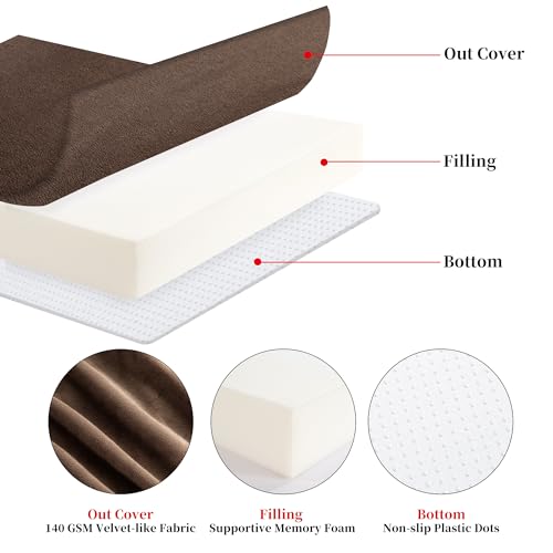 41fi1mzckul.jpg HOMBYS Thick and Non-Slip Foam Recliner Cushions for Elderly | HOMBYS Square Seat Cushion for Chair - Elderly Armcha