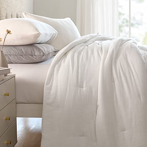 41fo0e glfl 2.jpg HOMBYS 100% Cotton Muslin Oversized King 120x120 Soft and Breathable Down Alternative Duvet Insert for Summer, Lightweig