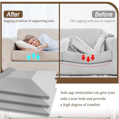 41foqmoqupl.jpg High-Density Foam Couch Cushion Support for Sagging Seats | 20" X 20" Square Sofa Cushion Replacement Pads, Fix Sags