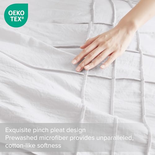 41g74mze0ol 1.jpg Comfort Spaces White Queen Size Duvet Cover Set - All Season Lightweight, Extra Softness Pre-Washed Microfiber Queen Bed