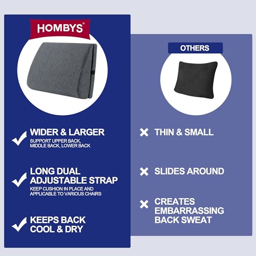 41giv kq1fl.jpg HOMBYS Adjustable Lumbar Support Pillow for Recliner and Office Chair