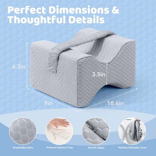 41gtahk lal.jpg Cooling Leg Pillow for Side Sleepers and Sciatica Pain Relief | Spine Aligning Support Knee Pillow for Hips and Join