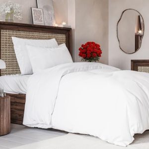 Extra Soft Twin/Twin XL Size Duvet Cover - Hotel Luxury & Fade Free (White) Extra Soft Twin/Twin XL Size Duvet Cover -