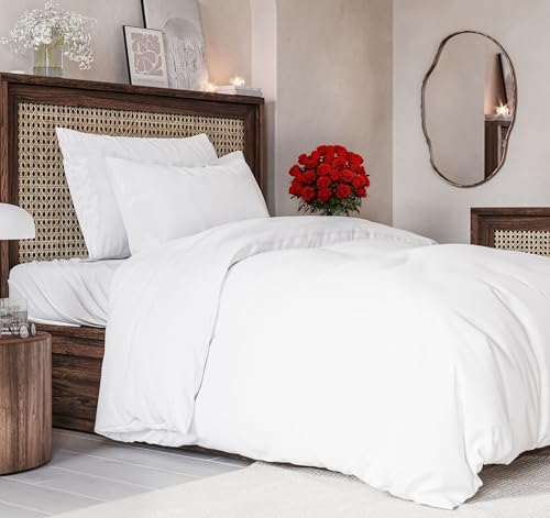 41geauhcqsl 1.jpg Extra Soft Twin/Twin XL Size Duvet Cover - Hotel Luxury & Fade Free (White) Extra Soft Twin/Twin XL Size Duvet Cover -