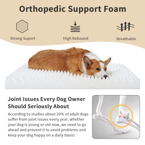 41goc58qnhl 1.jpg Chew Proof Large Dog Bed - Orthopedic Squishmallow Comfort Waterproof Pet Bed for Large Dogs, Indestructible Washable