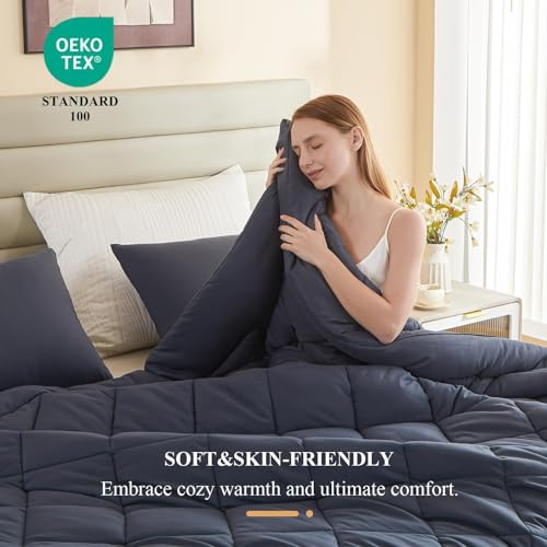 41gs0bhrukl.jpg Extra Large 128x120 Oversized King Comforter for All Season Use | Soft Lightweight 128x120 King Size Comforter with