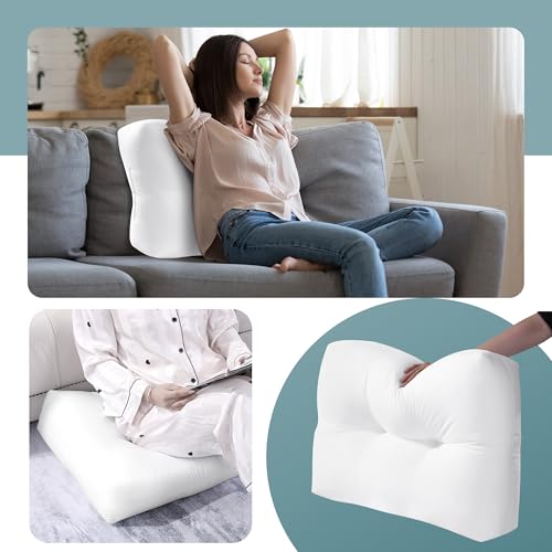41gsaskeshl.jpg HOMBYS Supportive Back Cushion Replacement for Couch and Bed | HOMBYS Shredded Foam Sofa Back Cushions, Lumbar Suppo