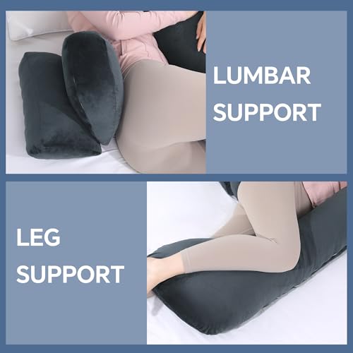 41h4r3eqjhl 3.jpg HOMBYS BBL Pillow After Surgery for Stomach and Side Sleepers Adjustable for Comfortful Recovery Sleep Dark Grey