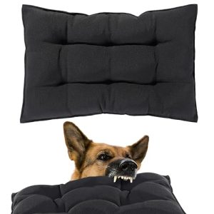 Chew Proof Dog Bed - Indestructible Crate Pad Mat for Aggressive Chewers - Durable and Water Resistant Teething Puppy