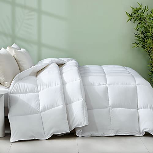 41heimd4o l.jpg DREAMHOUR Cooling Down Comforter for Girls and Boys, All Season Machine Washable, Queen Size, White Soft Breathable P