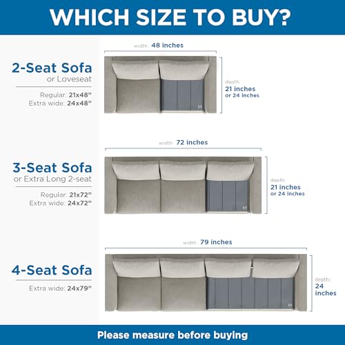 41hppycg al.jpg Meliusly Flex Couch Cushion Support for Extra Comfort and Deep Seat Support (24x72) Perfect for Sofa and Loveseat Saver