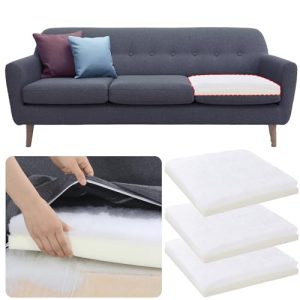 HOMBYS 3 PCS Couch Cushion Inserts for Sagging Seat Support | HOMBYS 22x22x2 Couch Cushion Replacement with Dacron F