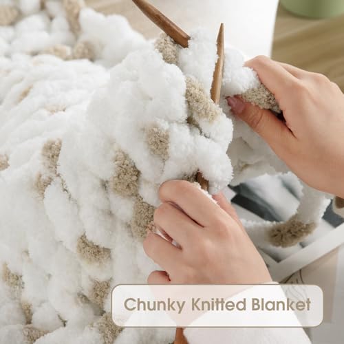 41ijorknoxl 1.jpg Chunky Chenille Yarn for Hand Knitting | Fluffy Plush Thick Yarn for Arm Knitting | Big Soft Speckle Yarn for Croch