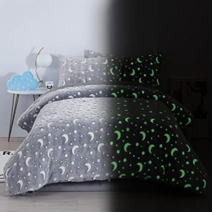 HOMBYS Glow in The Dark Comforter Set for Full Bed, Teenage Boys and Kids, Ultra Soft Down Alternative Comforter, Bed