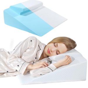 HOMBYS Adjustable Bed Wedge Pillow for Pressure Relief and Snoring