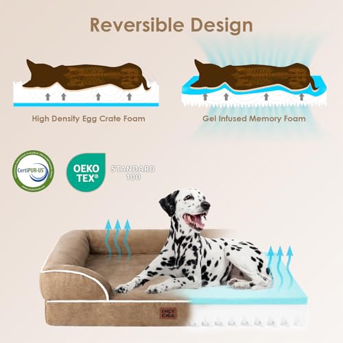 41irp048u8l.jpg EHEYCIGA Orthopedic Dog Bed for Medium Dogs, Waterproof Memory Foam, Non-Slip Bottom, Beige | EHEYCIGA Orthopedic Do