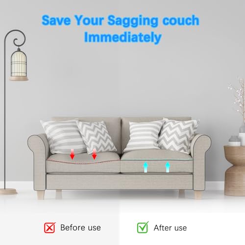 41k3tornsrl.jpg Ivory White 20"X 20" Couch Cushions for Sagging Furniture Seats (3 Pcs) Replacement High Density Foam Cushions for Secti