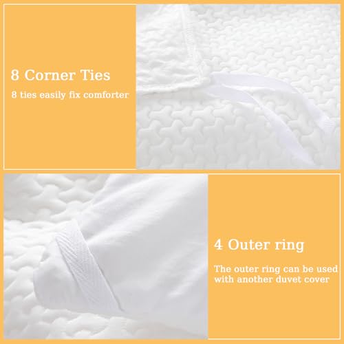 41khiuceipl.jpg HOMBYS Reversible Waterproof Duvet Cover for Pets, Dog, Cat, Kids, Elder, King 90"x106" | Breathable White Waterproo