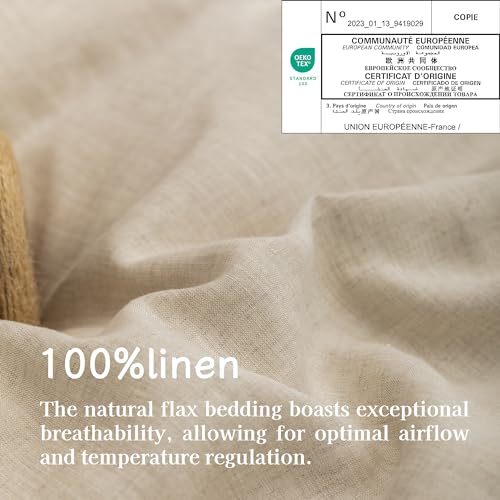 41l6jng0nil.jpg EVERLY 100% Pure Linen Duvet Cover Set Queen Size for Hot Sleepers EVERLY Soft and Breathable Linen Duvet Cover Set Quee
