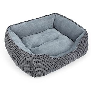 MIXJOY Orthopedic Dog Bed for Large Dogs - Rectangle, Washable, Anti-Slip Bottom, Multiple Sizes (25'', Grey) MIXJOY O