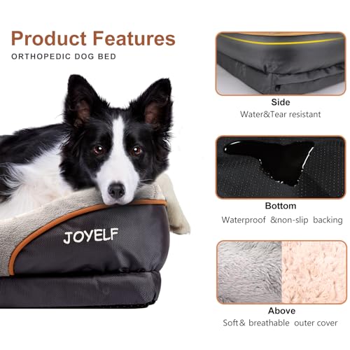 41lmqvygbhl 1.jpg JOYELF Large Memory Foam Orthopedic Dog Bed for Seniors & Ailment Support with Removable Washable Cover | JOYELF Lar