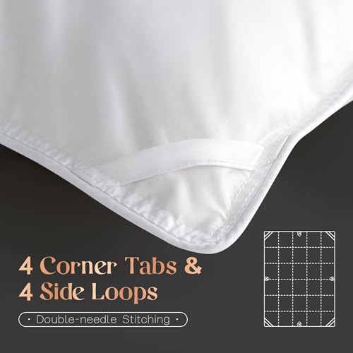 41lup28igfl.jpg Cosybay Fluffy Feather & Down Comforter Queen Size for All Season Luxury Sleep White