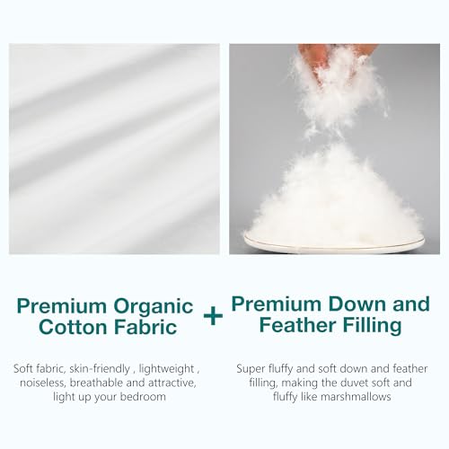 41lvwuvydxl.jpg KAKABELL Ultra Soft and Cozy Goose Down Comforter Queen Size