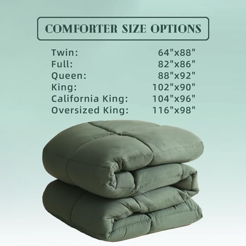 41m9scuif8l.jpg DOWNCOOL Green Oversized King All Season Comforter Quilt