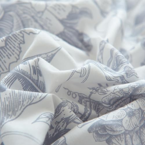 41mjg4dixsl.jpg HoneiLife King Duvet Cover Set - Soft & Breathable 100% Cotton Comforter Cover for Herbs, Floral Design, with Zipper Clo