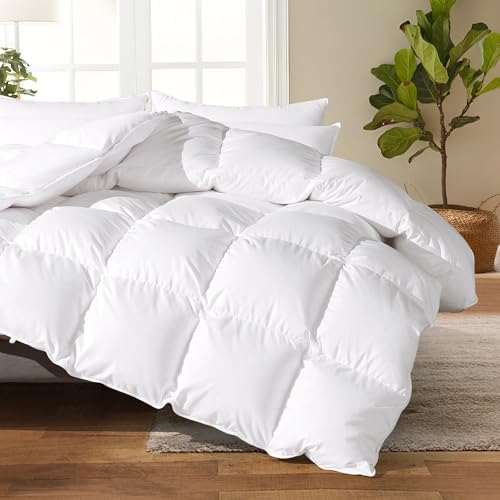 41mtcpy13hl.jpg Hotel Luxury White 100% Cotton Oversize King Comforter with 8 Corner Tabs