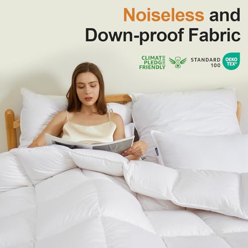 41n2aot9lsl.jpg Extra Fluffy Feather Down Comforter, King Size, All Season White