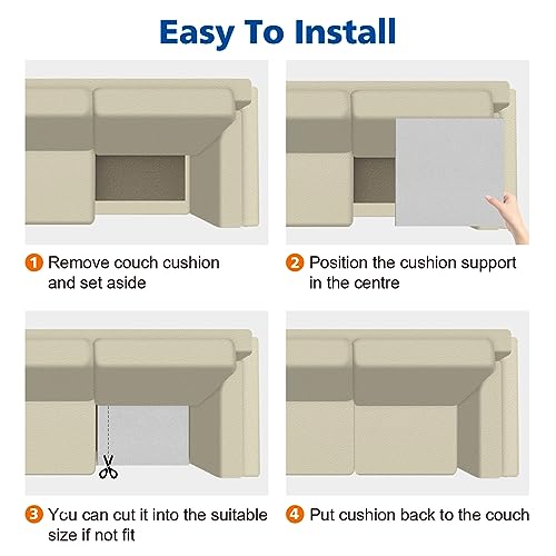 41nbqabjll 1.jpg High Density Foam Replacement Cushions for Sagging Sectional Chair and Sofa Gray Set of 3 | Supportive Insert Pads f
