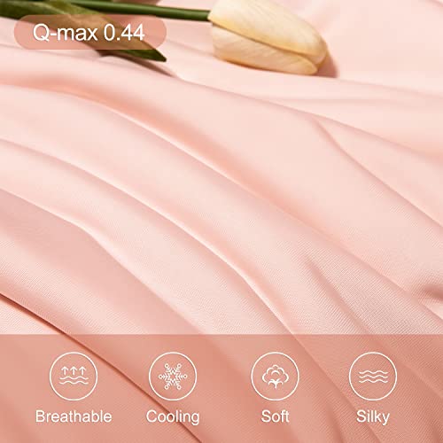 41nmkhoklgl 1.jpg Cooling Blankets for Hot Sleepers - Cool Like Ice Cream Lightweight Blanket for Summer (Throw Size 47" x 59" Pink & Beig