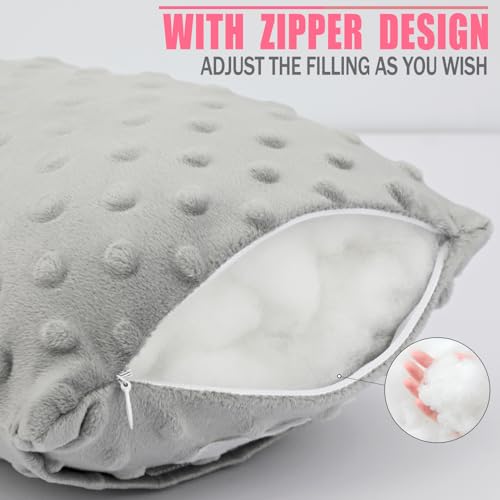41najf6teil.jpg Comfortable Minky Dot Light Gray Knee Pillow for Side Sleepers Joint Support Pillows Back Pain Relief After Surgery
