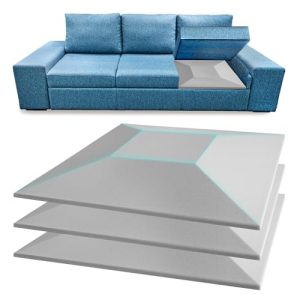 High-Density Foam Couch Cushion Support for Sagging Cushions, 20"x20" Square Pads, Perfect for Couch Cushion Replacem
