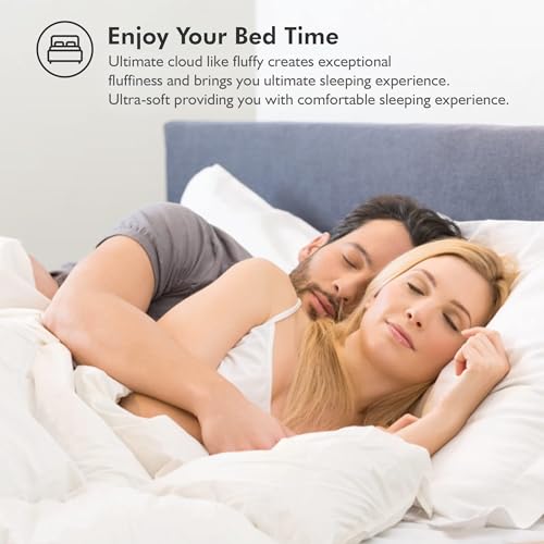 41oakwhhc1l.jpg Luxurious oversized king size goose down fiber waterfowl feather comforter duvet for graceful sleepers | Ultra-plush