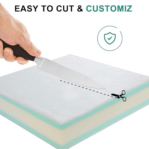 41okt t2jul.jpg Extra Thickness 5 Layer Couch Cushion Replacement for Living Room Sofa, Supportive&Soft, Removable Cover | 100% 25D