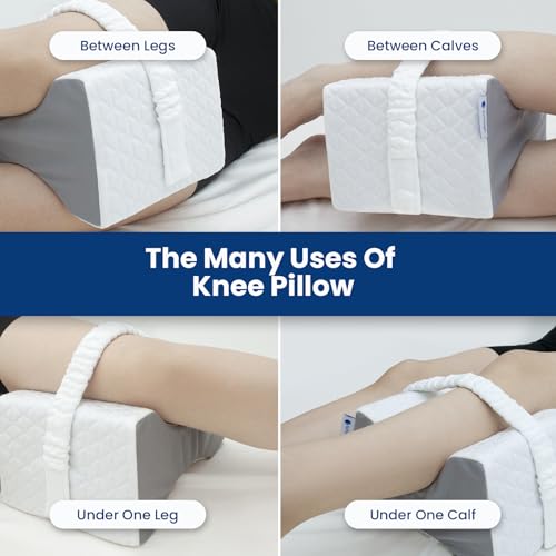 41oklu0xdel.jpg Knee Pillow for Side Sleepers: Hip Pain Relief and Smooth Spine Alignment, Memory Foam Pillow with Cover and Removabl