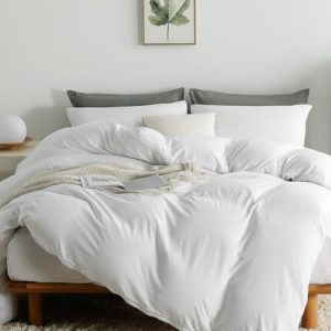 OAITE Luxury 100% Super Soft Microfiber Duvet Cover, Queen Size, Protects Your Comforter/Lightweight and Comfortable for