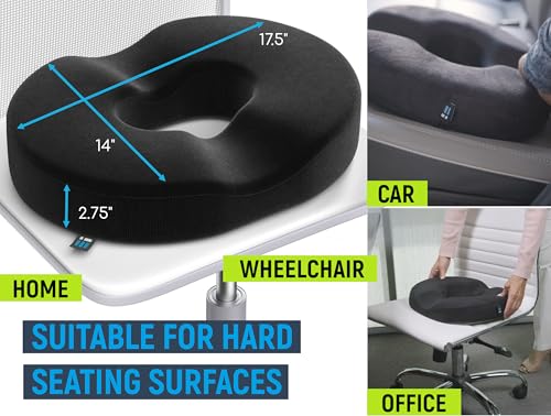 41pniy3qell 1.jpg PT Endorsed Donut Pillow for Tailbone Pain Relief and Sitting Comfort, Donut Cushion Post Surgery and Postpartum, Sciati