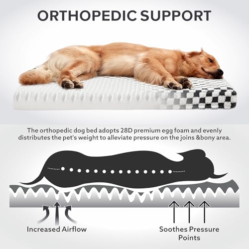 41pylu0zgol 1.jpg JOEJOY Large Orthopedic Dog Bed for Large Dogs, Removable Washable Cover, Grey, 36 x 27 inch JOEJOY Cute Modern Plush