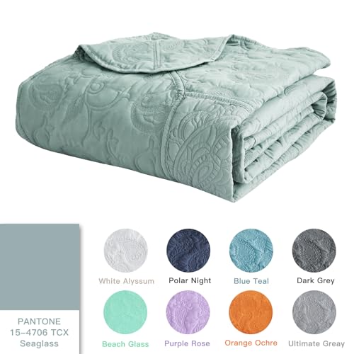 41qlvyfx0fl.jpg HZ & HY Oversized King Bedspread - Gorgeous & Elegant Style Bedding Coverlets, Reversible, Lightweight, 5 Piece, King/Ca